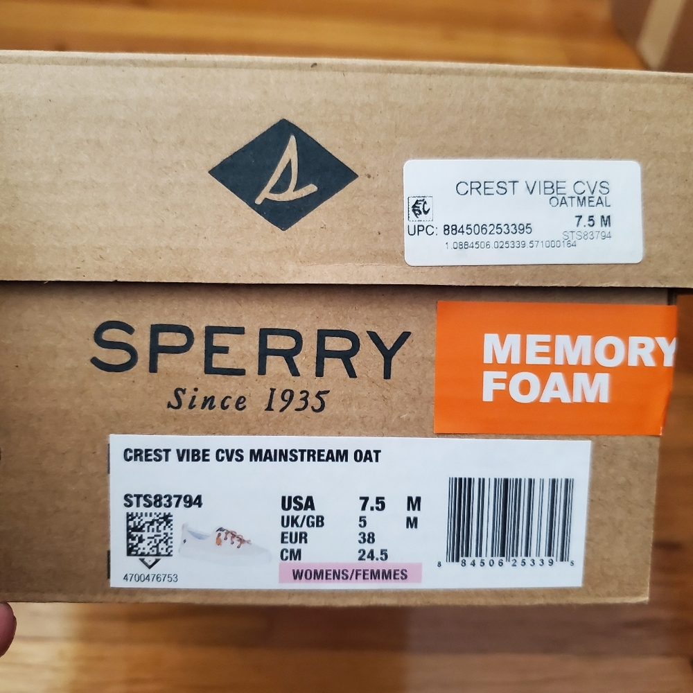 Sperry Womens Crest Vibe Canvas Sneakers Size 7.5 - Picture 2 of 13